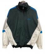 adidasアディダス）の古着「80s ベロアトラックジャケット」｜ホワイト×ブラック