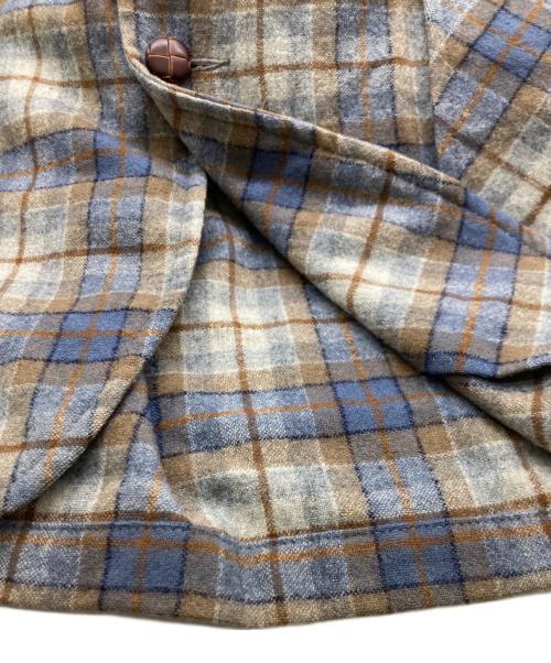 PENDLETON（ペンドルトン）PENDLETON (ペンドルトン) 70s-80s ウールチェック3Bジャケット ブルー×ベージュ サイズ:XLの古着・服飾アイテム