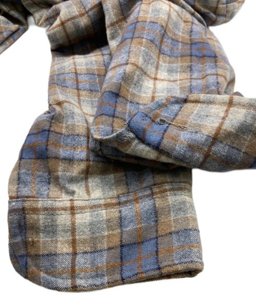 PENDLETON（ペンドルトン）PENDLETON (ペンドルトン) 70s-80s ウールチェック3Bジャケット ブルー×ベージュ サイズ:XLの古着・服飾アイテム
