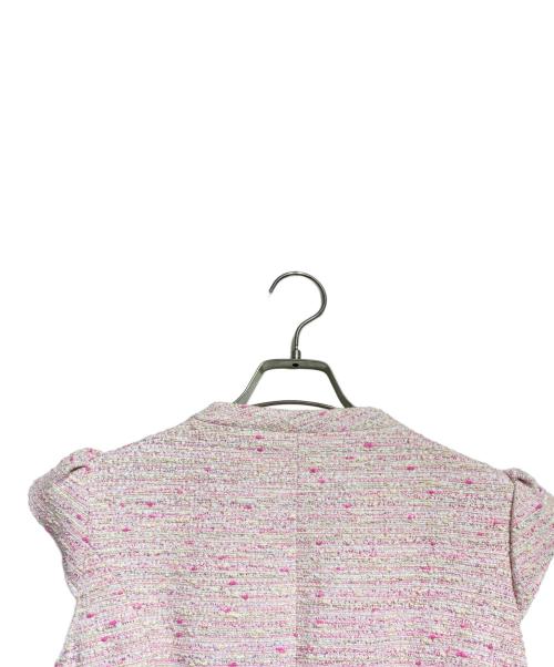 Rene（ルネ）Rene (ルネ) ミツバチビジューツイードワンピース/Honeybee Bijou Tweed Dress ピンク サイズ:34の古着・服飾アイテム