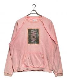 Maison Margiela（メゾンマルジェラ）の古着「インサイドアウトスウェット/Inside-out sweatshirt」｜ピンク