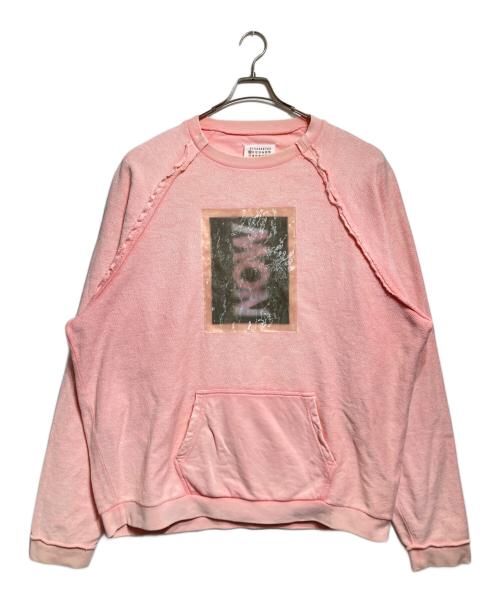 Maison Margiela（メゾンマルジェラ）Maison Margiela (メゾンマルジェラ) インサイドアウトスウェット/Inside-out sweatshirt ピンク サイズ:50の古着・服飾アイテム