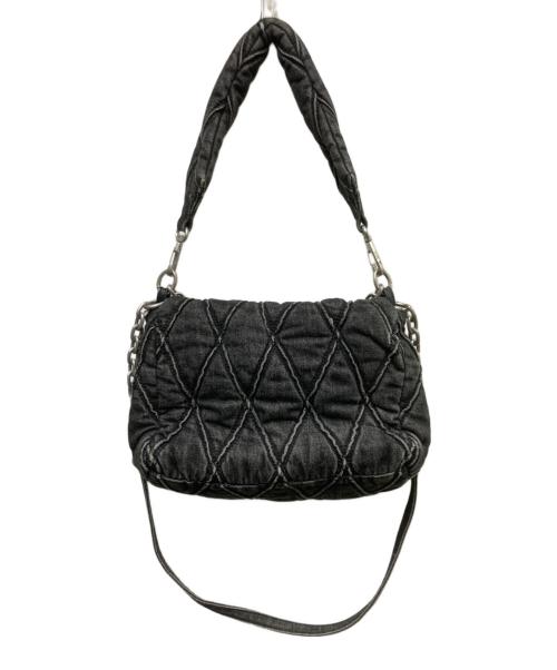 DIESEL（ディーゼル）DIESEL (ディーゼル) CHARM-D デニムショルダーバッグ ブラックの古着・服飾アイテム