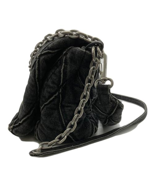 DIESEL（ディーゼル）DIESEL (ディーゼル) CHARM-D デニムショルダーバッグ ブラックの古着・服飾アイテム