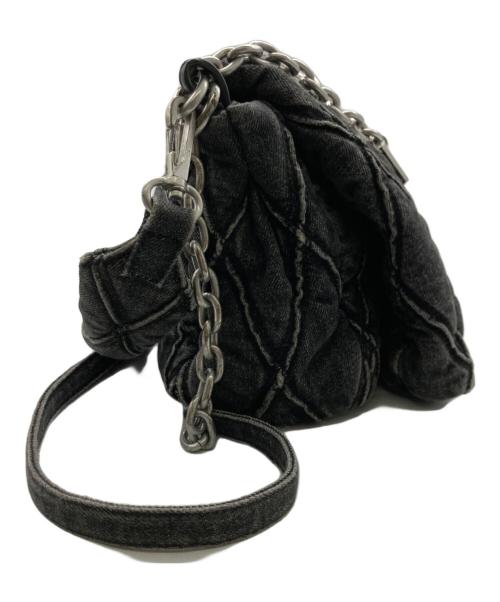 DIESEL（ディーゼル）DIESEL (ディーゼル) CHARM-D デニムショルダーバッグ ブラックの古着・服飾アイテム