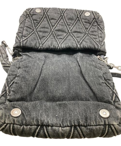 DIESEL（ディーゼル）DIESEL (ディーゼル) CHARM-D デニムショルダーバッグ ブラックの古着・服飾アイテム