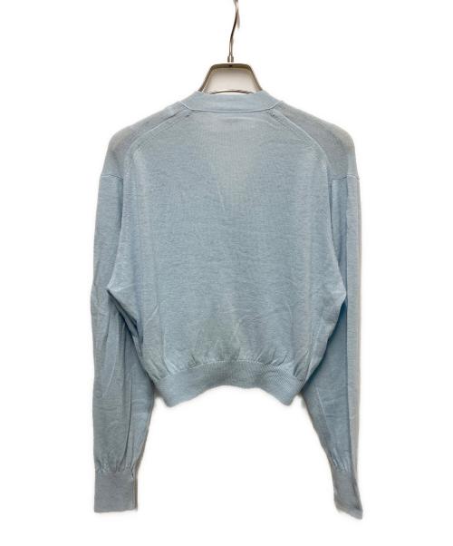 JOHN MASON SMITH（ジョンメイソンスミス）JOHN MASON SMITH (ジョンメイソンスミス) CASHMERE SHORT CARDIGAN スカイブルー サイズ:38の古着・服飾アイテム