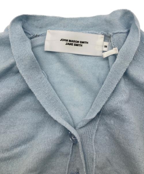 JOHN MASON SMITH（ジョンメイソンスミス）JOHN MASON SMITH (ジョンメイソンスミス) CASHMERE SHORT CARDIGAN スカイブルー サイズ:38の古着・服飾アイテム