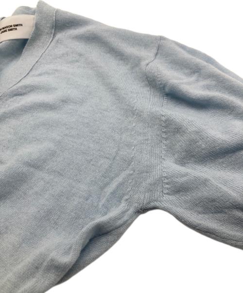 JOHN MASON SMITH（ジョンメイソンスミス）JOHN MASON SMITH (ジョンメイソンスミス) CASHMERE SHORT CARDIGAN スカイブルー サイズ:38の古着・服飾アイテム