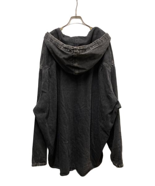DIESEL（ディーゼル）DIESEL (ディーゼル) D-DEWNY-HOOD フーデットシャツ ブラック サイズ:XLの古着・服飾アイテム