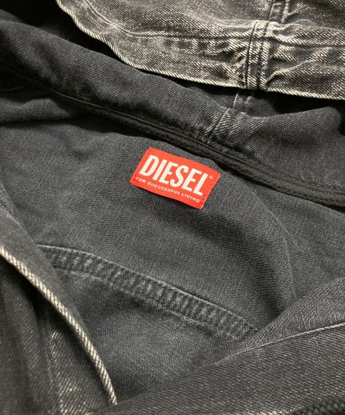 DIESEL（ディーゼル）DIESEL (ディーゼル) D-DEWNY-HOOD フーデットシャツ ブラック サイズ:XLの古着・服飾アイテム