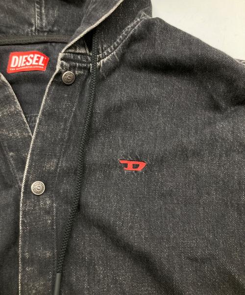DIESEL（ディーゼル）DIESEL (ディーゼル) D-DEWNY-HOOD フーデットシャツ ブラック サイズ:XLの古着・服飾アイテム