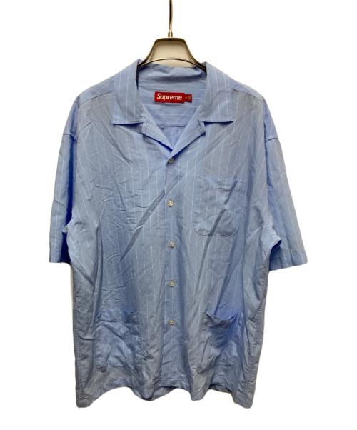 SUPREME（シュプリーム）Supreme (シュプリーム) Stripe S/S Pajama Shirt ブルー サイズ:Mの古着・服飾アイテム