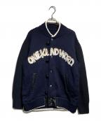 sacaiサカイ）の古着「Eric Haze Code Embroidery Knit Blouson/エリック・ヘイズ コード刺繍ニットブルゾン」｜ネイビー