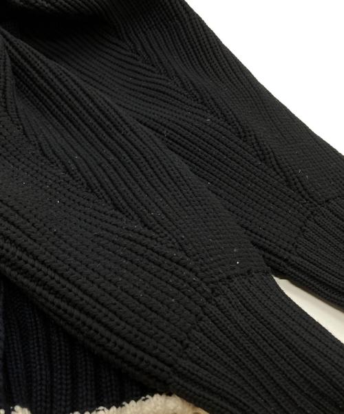 sacai（サカイ）sacai (サカイ) Eric Haze Code Embroidery Knit Blouson/エリック・ヘイズ コード刺繍ニットブルゾン ネイビー サイズ:2の古着・服飾アイテム