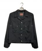 the lettersレターズ）の古着「トラッカージャケット/Trucker jacket」｜ブラック