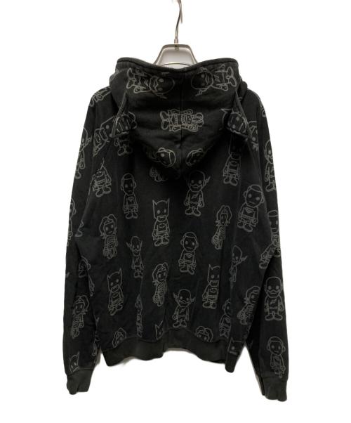 A BATHING APE（アベイシングエイプ）A BATHING APE (アベイシングエイプ) DC COMICS (ディーシーコミックス) 耳付ジップアップフーディー ブラック サイズ:Mの古着・服飾アイテム