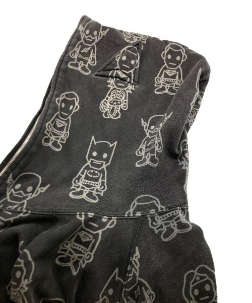 A BATHING APE（アベイシングエイプ）A BATHING APE (アベイシングエイプ) DC COMICS (ディーシーコミックス) 耳付ジップアップフーディー ブラック サイズ:Mの古着・服飾アイテム
