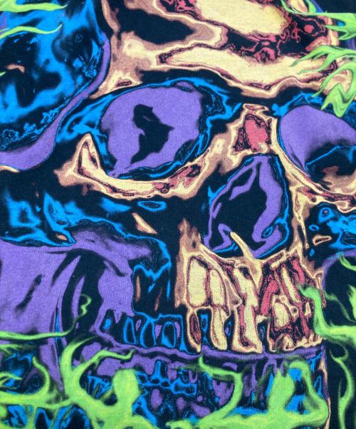 LIQUID BLUE（リキッドブルー）LIQUID BLUE (リキッドブルー) 90S tattooアートスカルTシャツ ブラック サイズ:XXLの古着・服飾アイテム