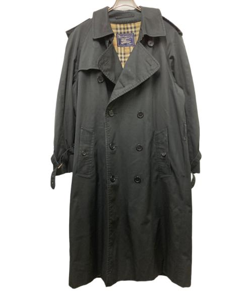 Burberry's（バーバリーズ）Burberry's (バーバリーズ) 裏地チェックトレンチコート ブラック サイズ:	SIZE 44の古着・服飾アイテム