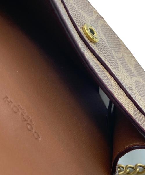 COACH（コーチ）COACH (コーチ) Colorblock Coated Canvas Signature Half Flap Card Case ブラウンの古着・服飾アイテム