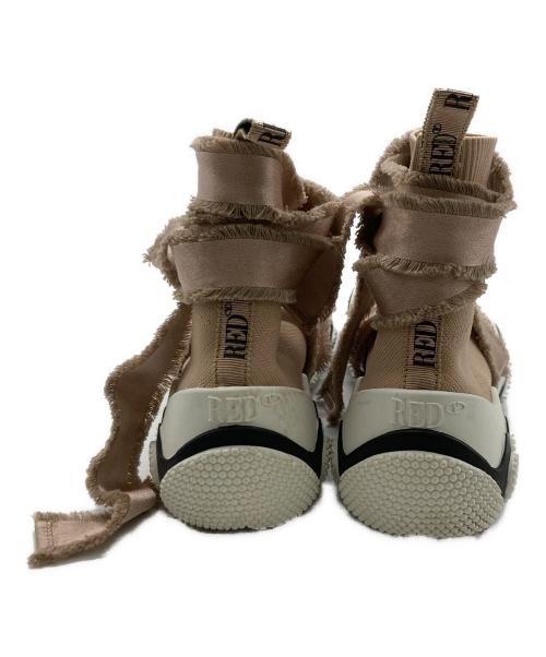 RED VALENTINO（レッドヴァレンティノ）RED VALENTINO (レッドヴァレンティノ) レースアップソックススニーカー ピンク サイズ:SIZE37の古着・服飾アイテム