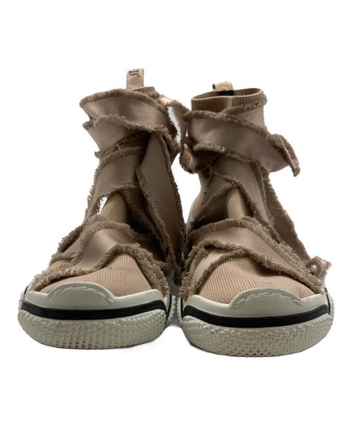 RED VALENTINO（レッドヴァレンティノ）RED VALENTINO (レッドヴァレンティノ) レースアップソックススニーカー ピンク サイズ:SIZE37の古着・服飾アイテム