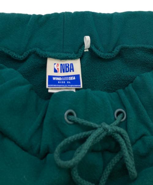 NBA（エヌビーエー）NBA (エヌビーエー) WIND AND SEA (ウィンダンシー) NBA Sweat Tearaway Pants グリーン サイズ:XLの古着・服飾アイテム