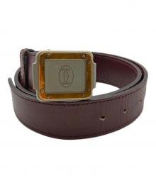 Cartier（カルティエ）の古着「レザーベルト」｜バーガンディー