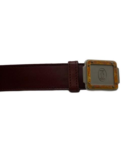 Cartier（カルティエ）Cartier (カルティエ) レザーベルト バーガンディー サイズ:SIZE 56-64の古着・服飾アイテム