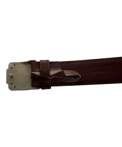 Cartier（カルティエ）Cartier (カルティエ) レザーベルト バーガンディー サイズ:SIZE 56-64の古着・服飾アイテム
