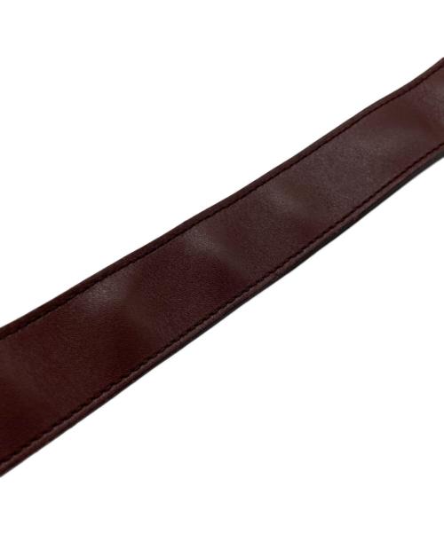 Cartier（カルティエ）Cartier (カルティエ) レザーベルト バーガンディー サイズ:SIZE 56-64の古着・服飾アイテム