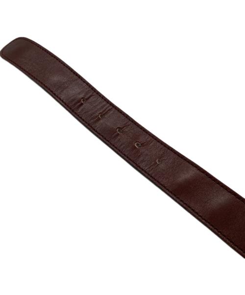 Cartier（カルティエ）Cartier (カルティエ) レザーベルト バーガンディー サイズ:SIZE 56-64の古着・服飾アイテム
