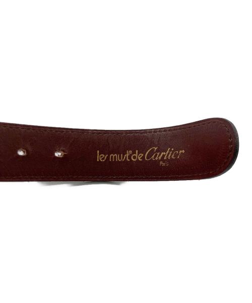 Cartier（カルティエ）Cartier (カルティエ) レザーベルト バーガンディー サイズ:SIZE 56-64の古着・服飾アイテム