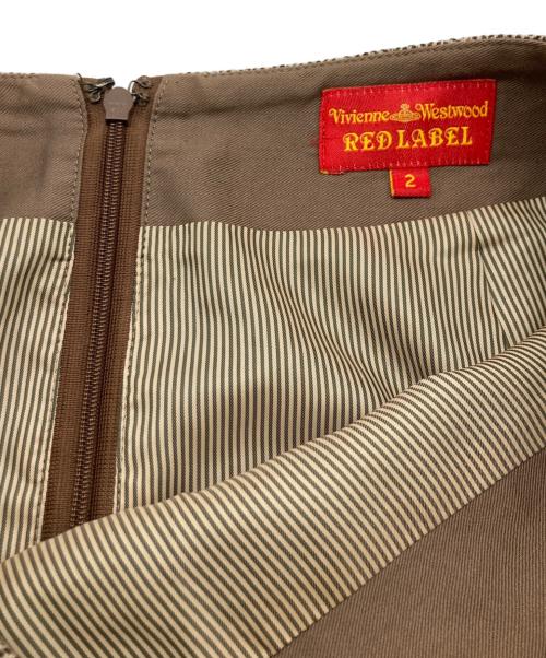 Vivienne Westwood RED LABEL（ヴィヴィアンウエストウッドレッドレーベル）Vivienne Westwood RED LABEL (ヴィヴィアンウエストウッドレッドレーベル) ツイードスカート ブラウン サイズ:２の古着・服飾アイテム
