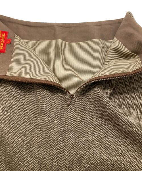 Vivienne Westwood RED LABEL（ヴィヴィアンウエストウッドレッドレーベル）Vivienne Westwood RED LABEL (ヴィヴィアンウエストウッドレッドレーベル) ツイードスカート ブラウン サイズ:２の古着・服飾アイテム