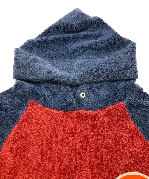 Hysteric Glamour（ヒステリックグラマー）Hysteric Glamour (ヒステリックグラマー) バイカラーパイルフーディ レッド×ブルー サイズ:Free(実寸参照）の古着・服飾アイテム