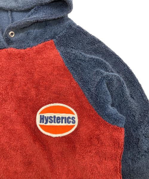 Hysteric Glamour（ヒステリックグラマー）Hysteric Glamour (ヒステリックグラマー) バイカラーパイルフーディ レッド×ブルー サイズ:Free(実寸参照）の古着・服飾アイテム