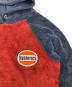 中古・古着 Hysteric Glamour (ヒステリックグラマー) バイカラーパイルフーディ レッド×ブルー サイズ:Free(実寸参照）：8000円