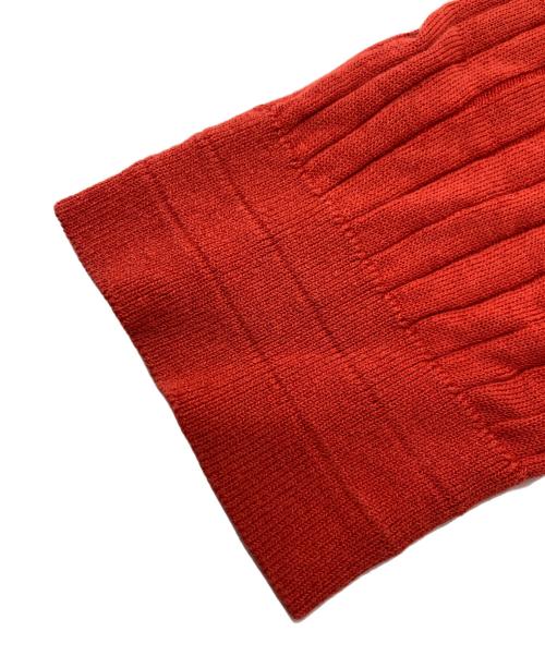 SLOANE（スローン）SLOANE (スローン) 12G ワイドリブ コットン アセテート 5分袖 丸襟 ポロシャツ レッド サイズ:３の古着・服飾アイテム