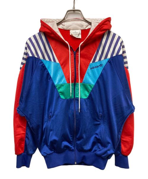 adidas（アディダス）adidas (アディダス) 80s トラックパーカー レッド×ネイビー サイズ:４の古着・服飾アイテム