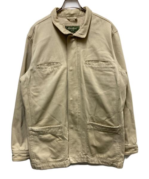 Eddie Bauer（エディーバウアー）Eddie Bauer (エディーバウアー) コットンツイルワークジャケット ベージュ サイズ:Mの古着・服飾アイテム