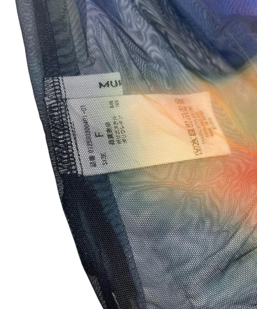 MURUA（ムルーア）MURUA (ムルーア) シェイドフラワーレイヤードワンピース ネイビー×オレンジ サイズ:FREEの古着・服飾アイテム