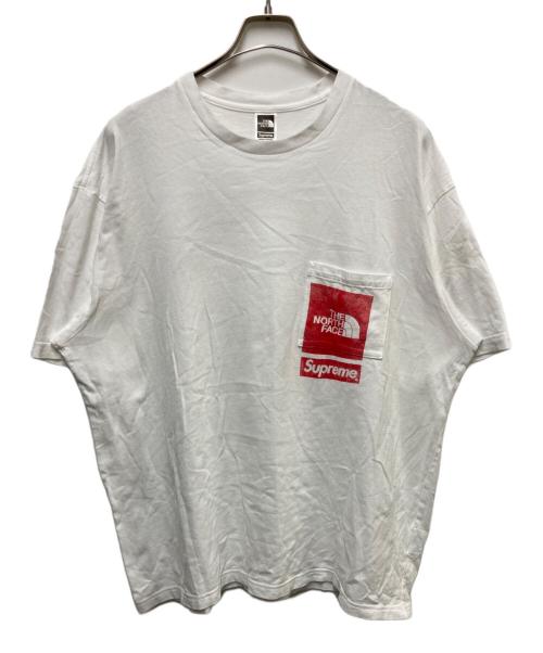 SUPREME（シュプリーム）SUPREME (シュプリーム) THE NORTH FACE (ザ ノース フェイス) Printed Pocket Tee ホワイト サイズ:Lの古着・服飾アイテム
