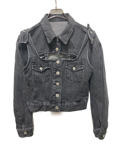 MAISON SPECIAL（メゾンスペシャル）MAISON SPECIAL (メゾンスペシャル) 2WAY BUSTIER DENIM JACKET グレー サイズ:FREEの古着・服飾アイテム