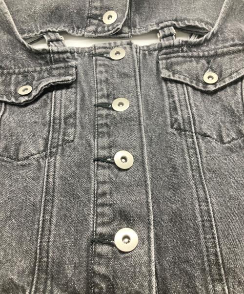 MAISON SPECIAL（メゾンスペシャル）MAISON SPECIAL (メゾンスペシャル) 2WAY BUSTIER DENIM JACKET グレー サイズ:FREEの古着・服飾アイテム