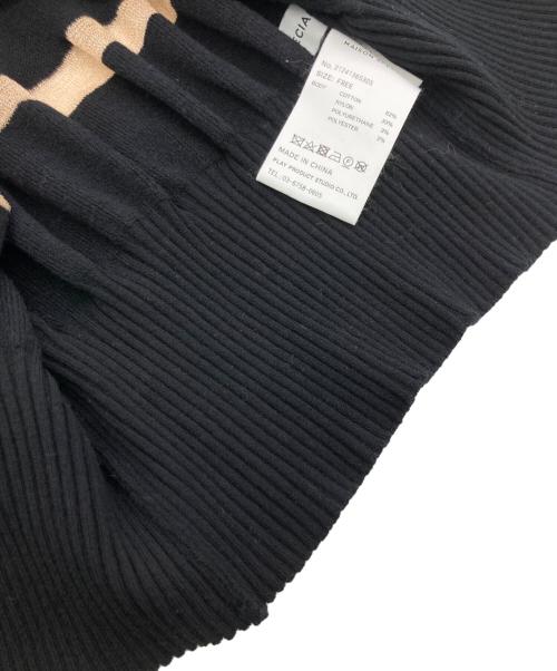 MAISON SPECIAL（メゾンスペシャル）MAISON SPECIAL (メゾンスペシャル) 2way Ruffle Tops 2WAYフリルトップ ブラック×ゴールド サイズ:Fの古着・服飾アイテム