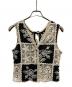 MAISON SPECIAL（メゾンスペシャル）の古着「2way Embroidery Vest」｜ブラック×ベージュ