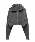 MAISON SPECIALメゾンスペシャル）の古着「2way Front Zip Knit Wear」｜グレー