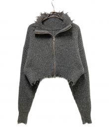 MAISON SPECIAL（メゾンスペシャル）の古着「2way Front Zip Knit Wear」｜グレー
